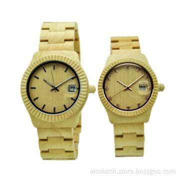 New arrival wood watch for unisex, Japan movement and normal waterproof